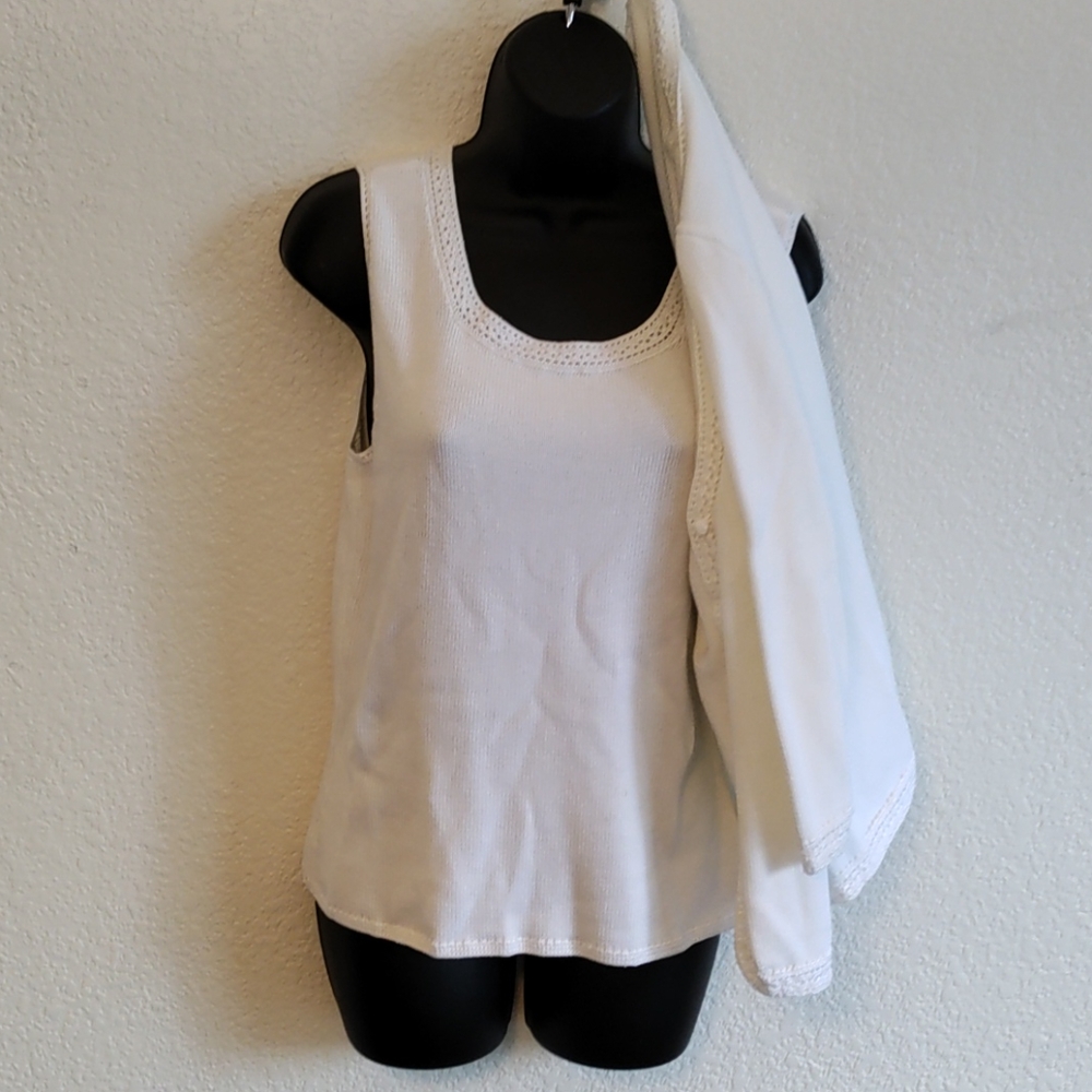 Talbots shirt and cardigan set